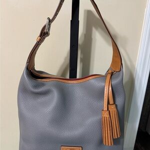 Dooney & Bourke Gray Leather Hobo Bag